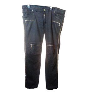 Robin's Jeans Rare loaded Mens Black/Gold Embellished Racer Jeans size 40